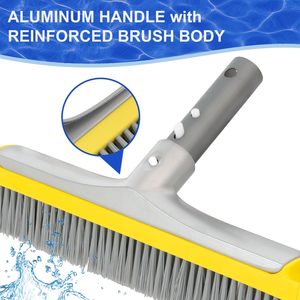 POOLAZA BPT bristles provide strong scrubbing power against tough debris.