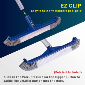 POOLAZA vinyl-friendly design protects liners during brushing.