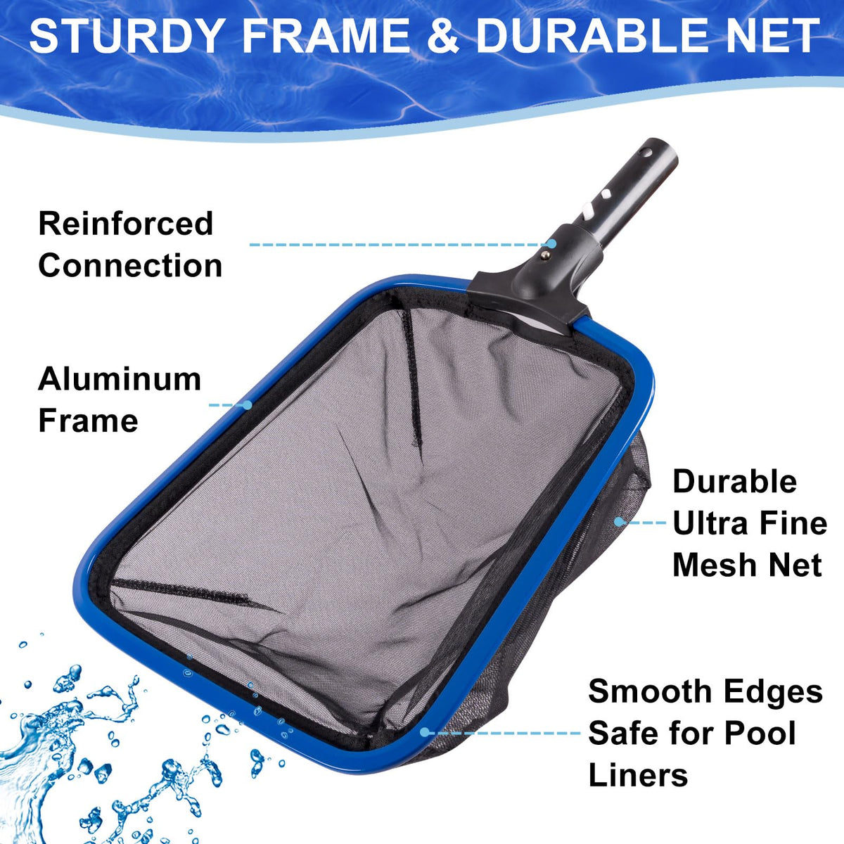 Poolaza Deluxe EZ Clip attachment for quick setup on standard pool poles.