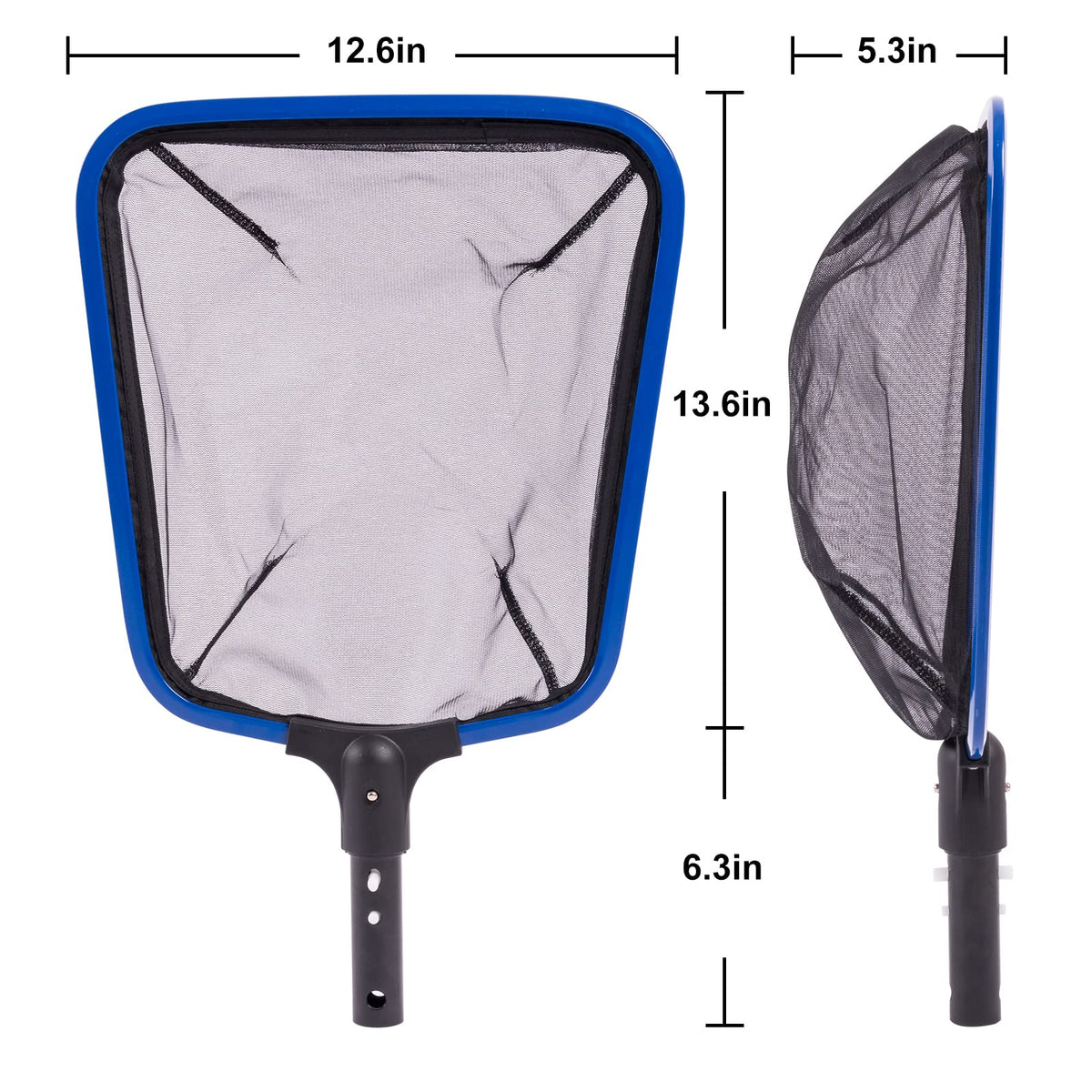 Durable aluminum frame of PoolAZA skimmer for long-lasting use.