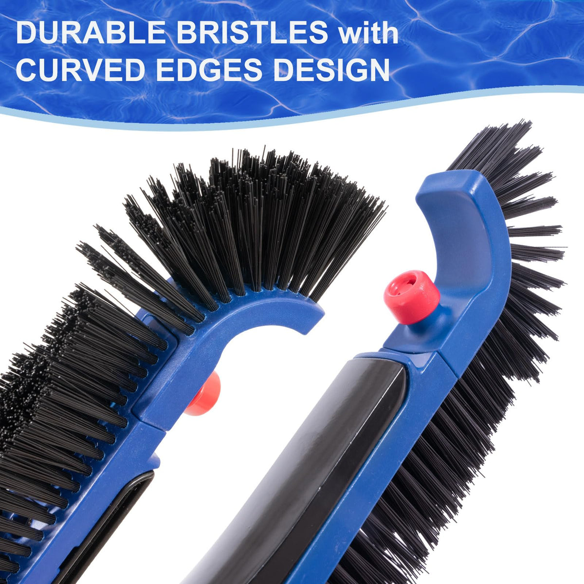 POOLAZA durable BPT bristles deliver powerful scrubbing.