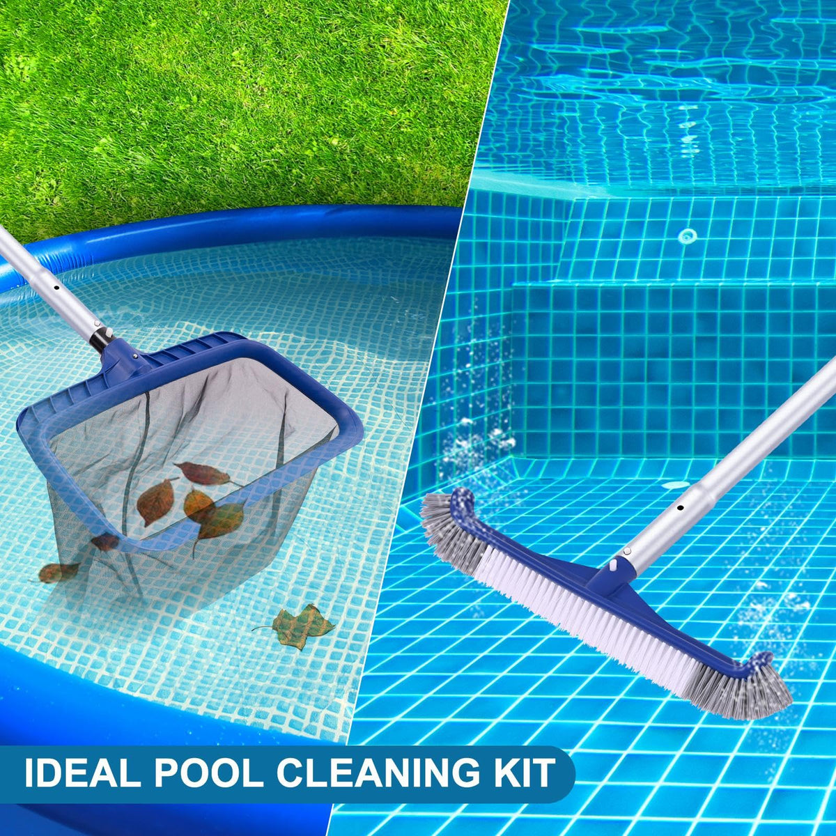 Poolaza durable brush bristles handle routine pool cleaning tasks.