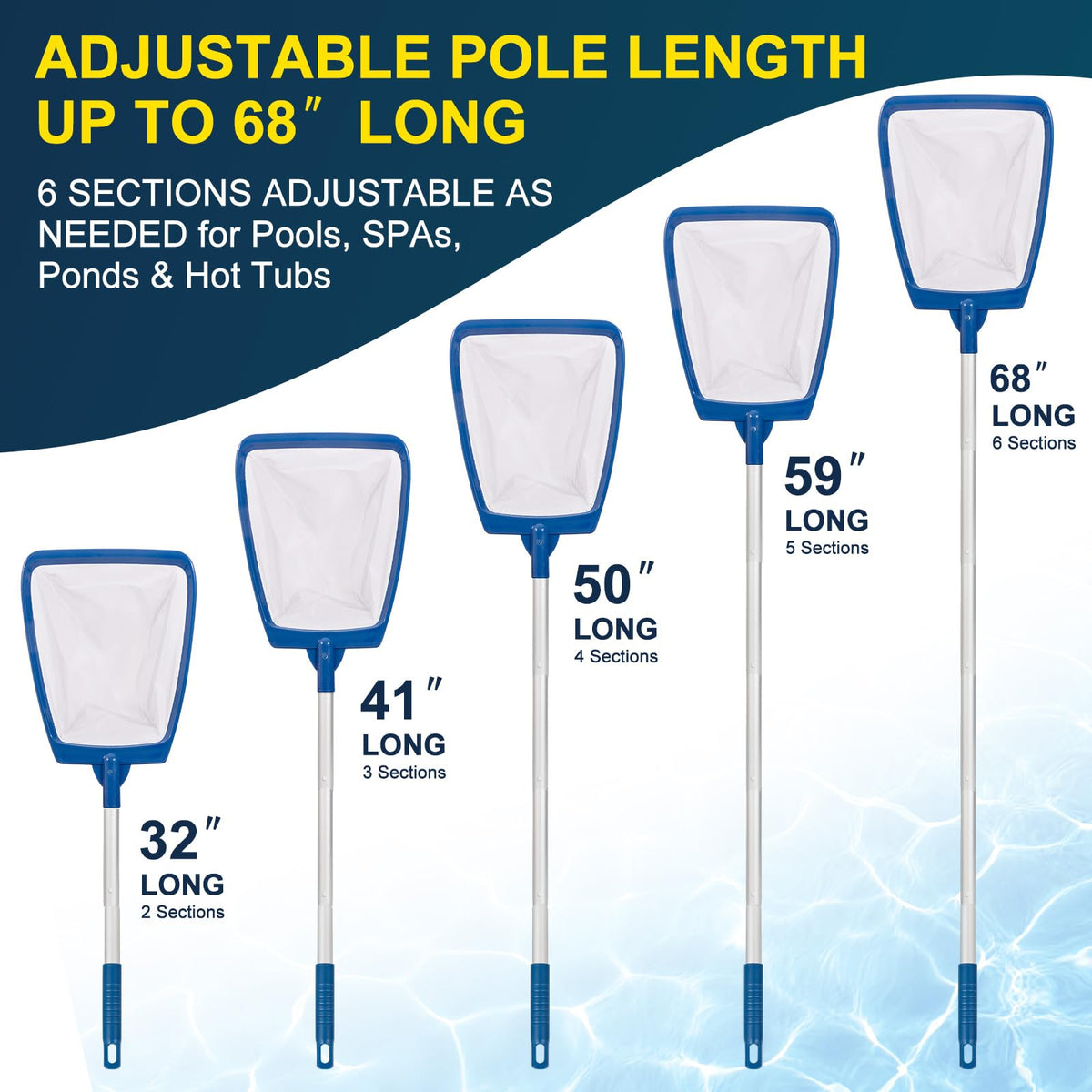 POOLAZA durable net and pole construction for longevity