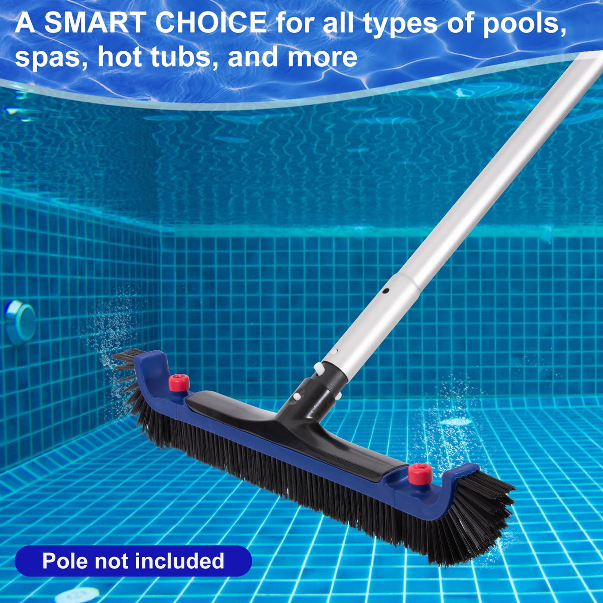 POOLAZA compatible with standard pool poles for easy setup.