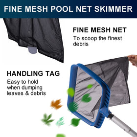 Poolaza Easy-scoop edge skimmer makes debris pickup quick and simple