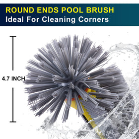 POOLAZA enhanced curved bristles design maximizes surface contact on walls.