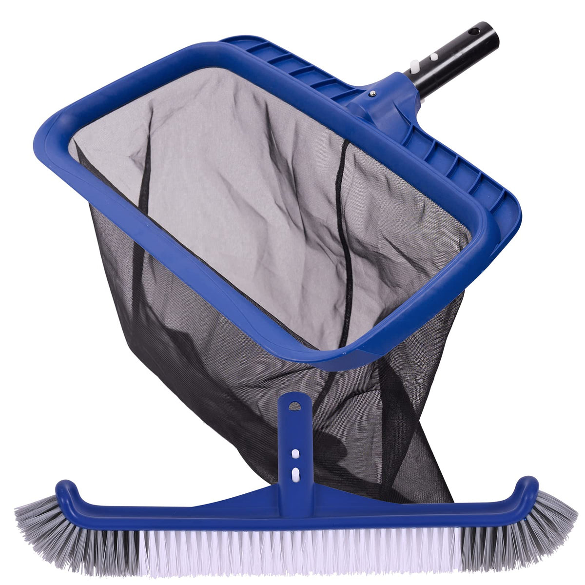Poolaza Fine Mesh Skimmer Net captures fine debris on pool surfaces
