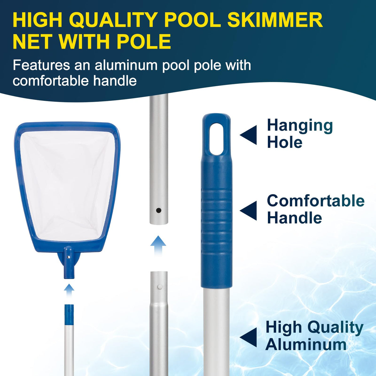 POOLAZA liner-friendly pool skimmer with smooth edges