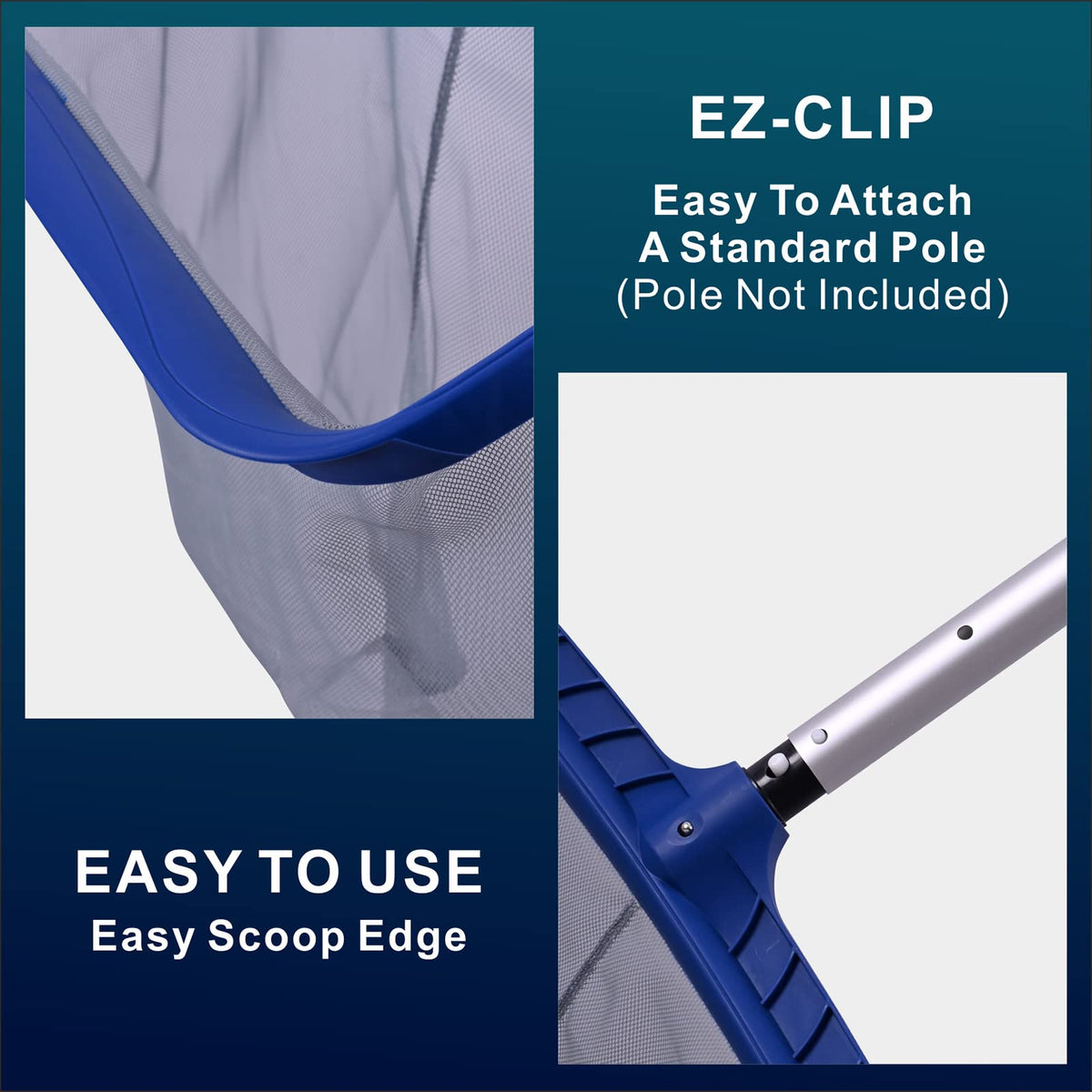 POOLAZA deep-net bag for thorough debris pickup