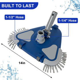 POOLAZA pool vacuum head EZ CLIP pole fitting for quick setup