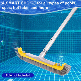 POOLAZA reinforced brush body withstands regular use in pool environments.