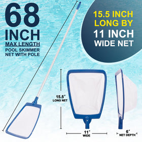 POOLAZA ultra-fine mesh net capturing fine debris