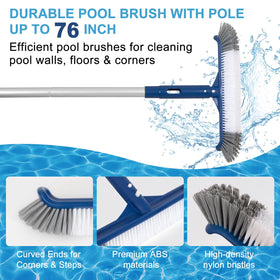 POOLAZA ultra-fine mesh skimmer frame supports durable debris capture.
