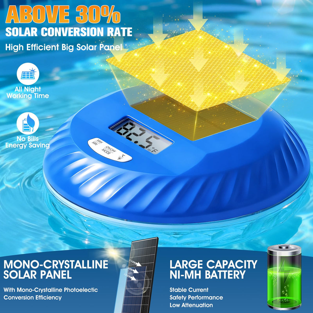 PoolBliss color-changing floating light creates vibrant pool ambiance for night swims
