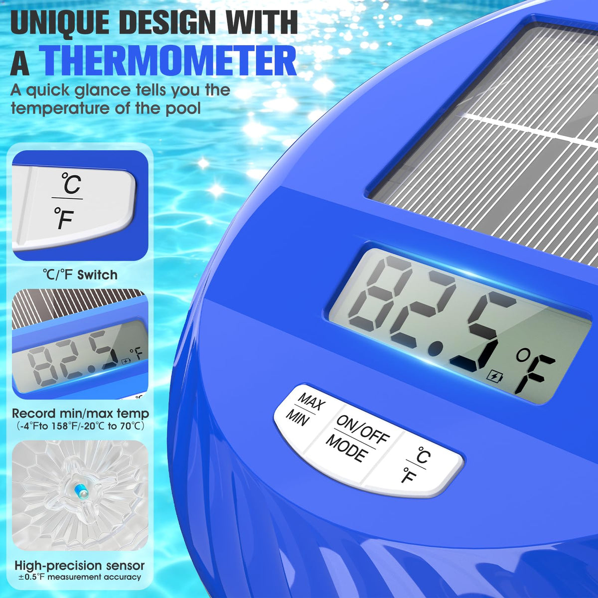 PoolBliss IP68 waterproof floating light withstands rain and splashes