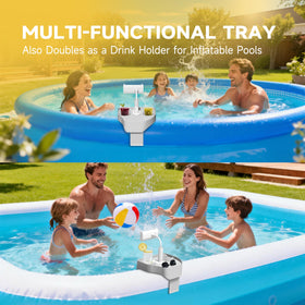 POOLCOMFT adjustable base clamps securely to tub wall for stability