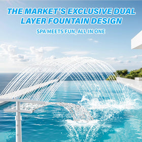 PoolCoolPro dual-layer waterfall arc creates dramatic water flow