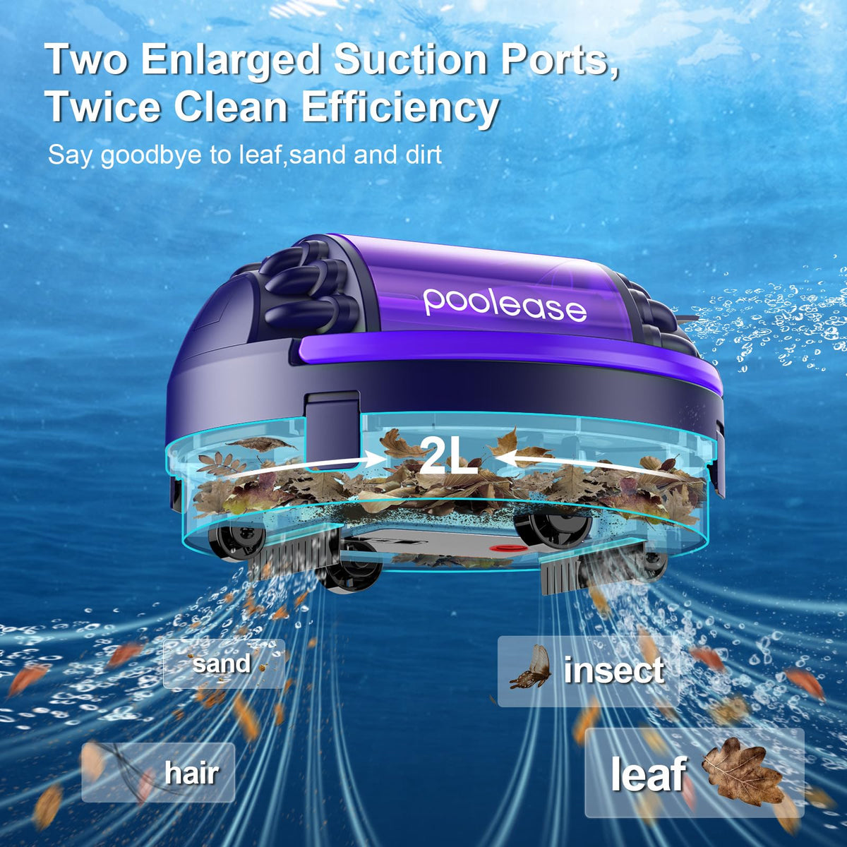 Poolease X1 dual-motor design shows independent power delivery.
