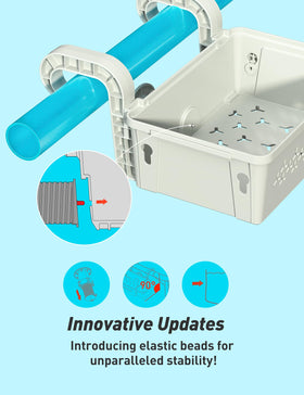 PoolHacker 2-set storage baskets kit fits 3-inch pipe pools securely.