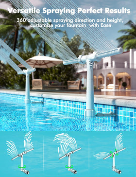 POOLHACKER adjustable waterfall direction featured for flexible layouts.
