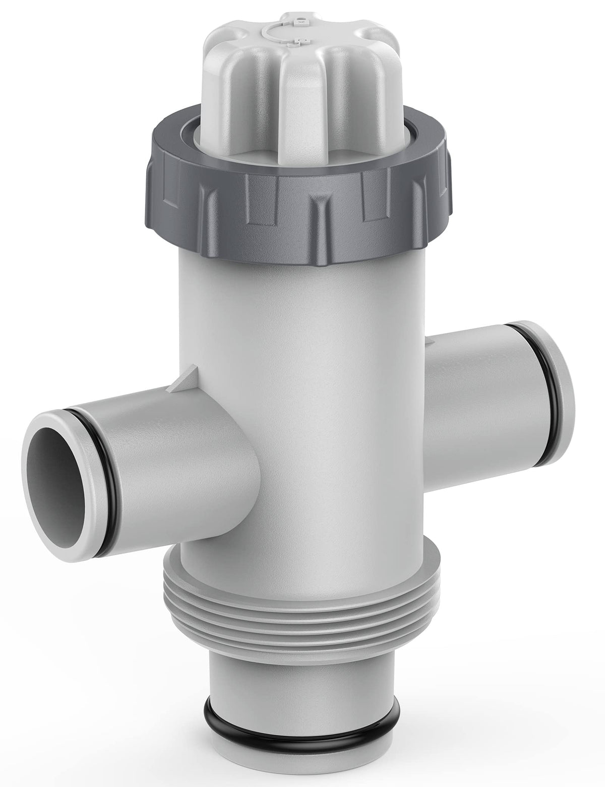 POOLHACKER dual split hose plunger valve assembly enables quick shut-off for above-ground pools