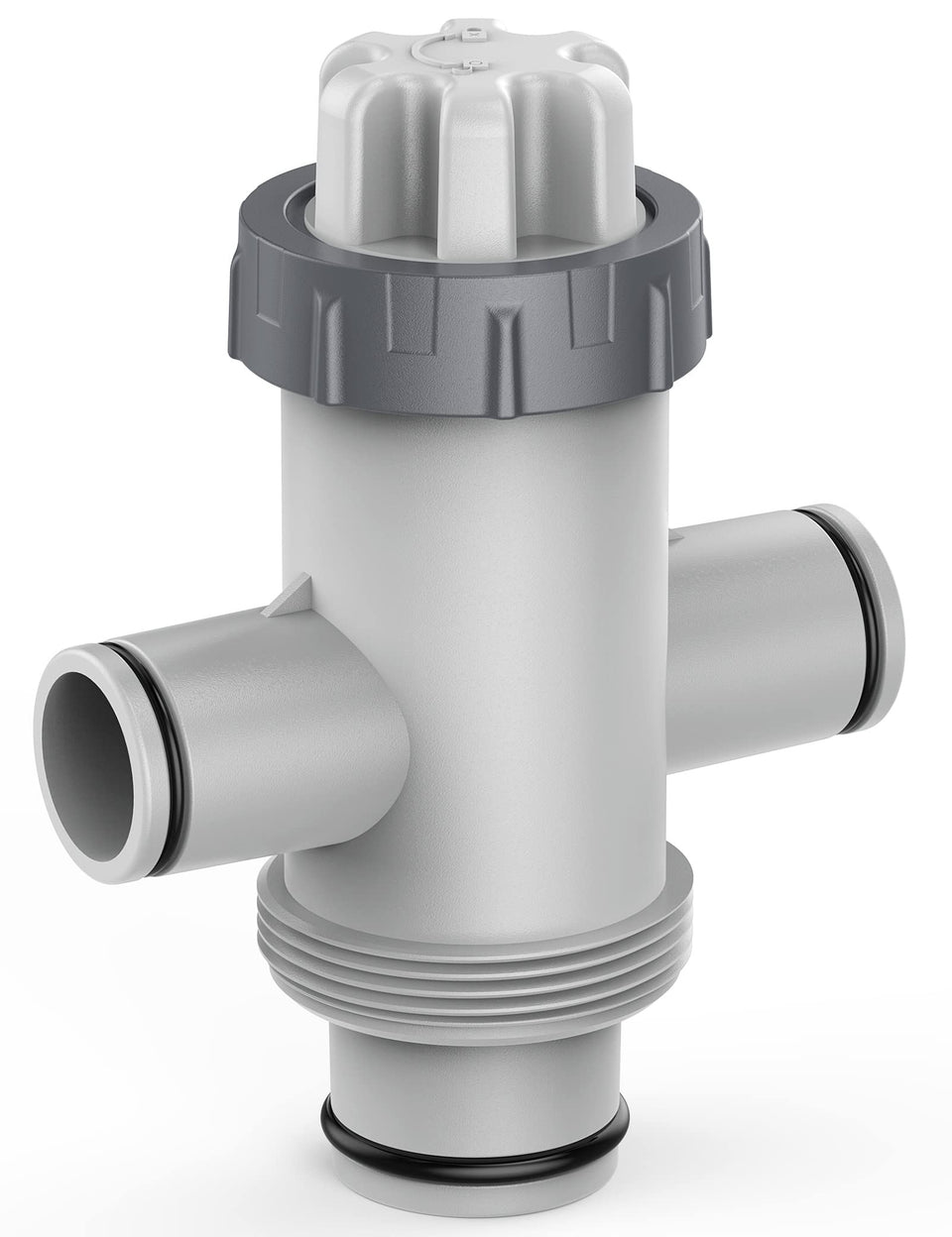 POOLHACKER dual split hose plunger valve assembly enables quick shut-off for above-ground pools