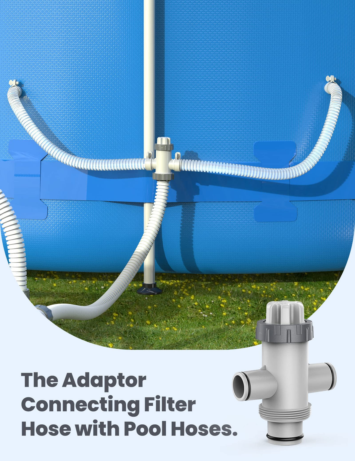 POOLHACKER plunger valve system close-up showing durable plastic construction