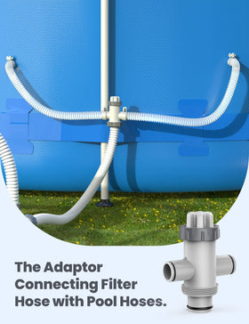 POOLHACKER plunger valve system close-up showing durable plastic construction
