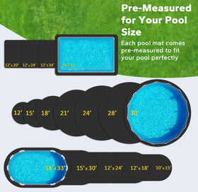 POOLHACKER puncture protection geotextile barrier closeup demonstrates resistance to grass and debris.