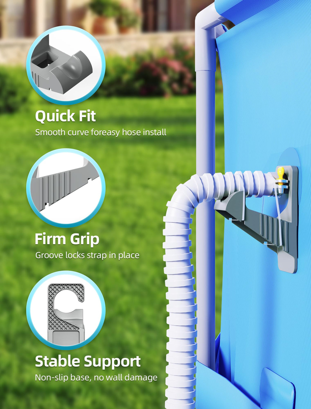 PoolHour compatible with Intex and Coleman pools for easy setup.