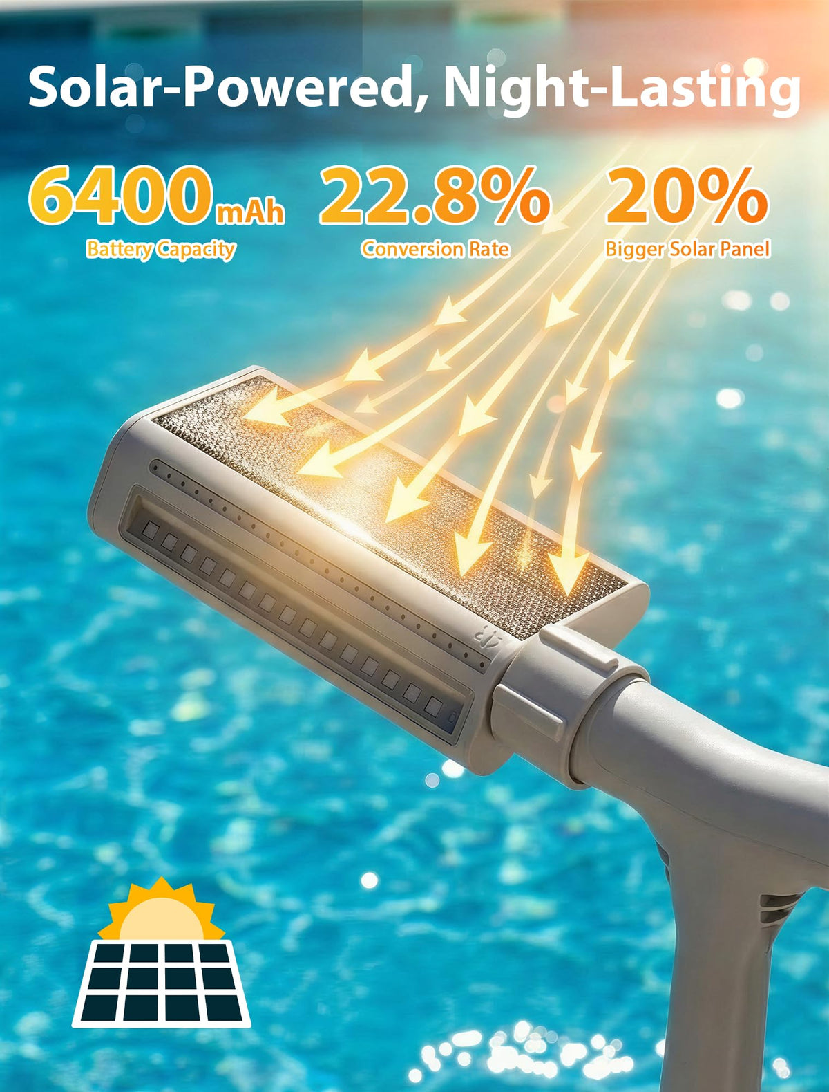 PoolHour auto light-sensing activation keeps lights ready at dusk.