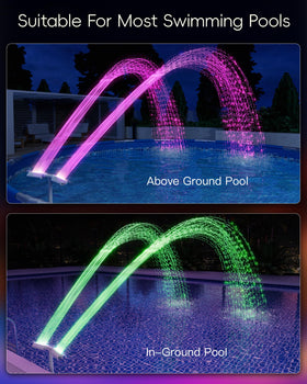 POOLHOUR cooling effect reduces pool temperature while creating soothing water sounds.