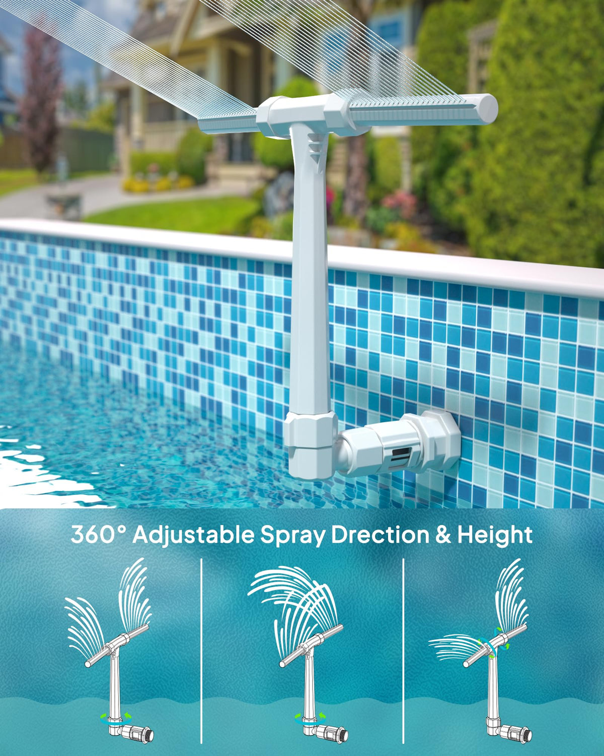 POOLHOUR cooling effect highlights potential temperature drop in pool water.