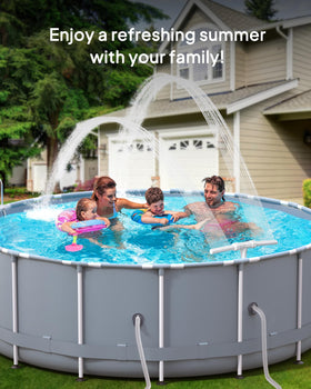POOLHOUR double-nozzle splash adds dramatic, energetic water display.