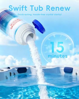 PoolHour hot tub shock oxidizes water for quick spa refresh