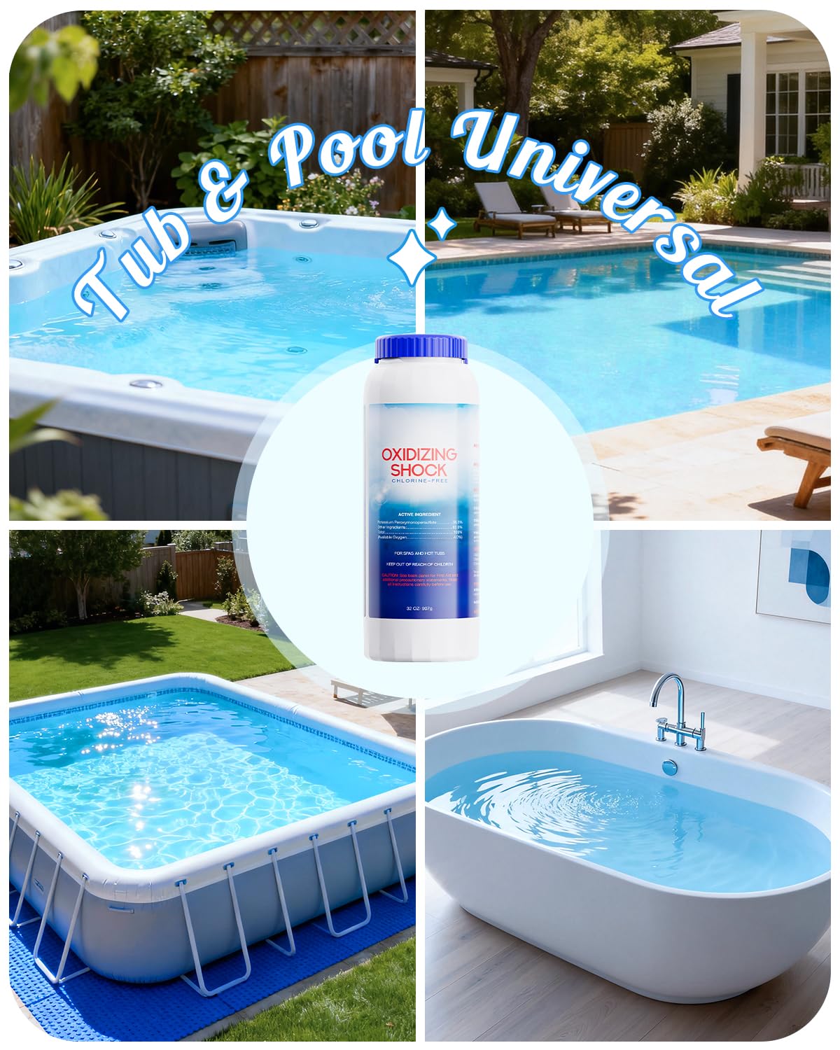 PoolHour 32oz pack ready for regular spa maintenance