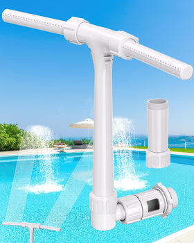 POOLHOUR patented 2026 fountain demonstrates easy installation and broad pool compatibility.