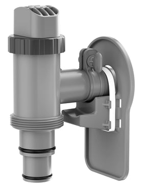 POOLHOUR plunger valve with pipe holder ensures a secure, leak-free connection.