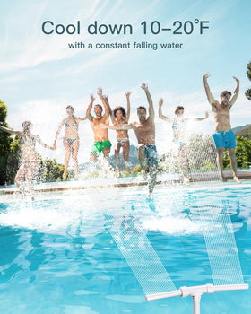 POOLHOUR cooling spray helps create a cooler pool environment.