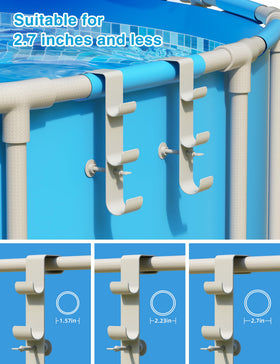 POOLHOUR universal compatibility fits accessories up to 2.9 inches outer diameter.