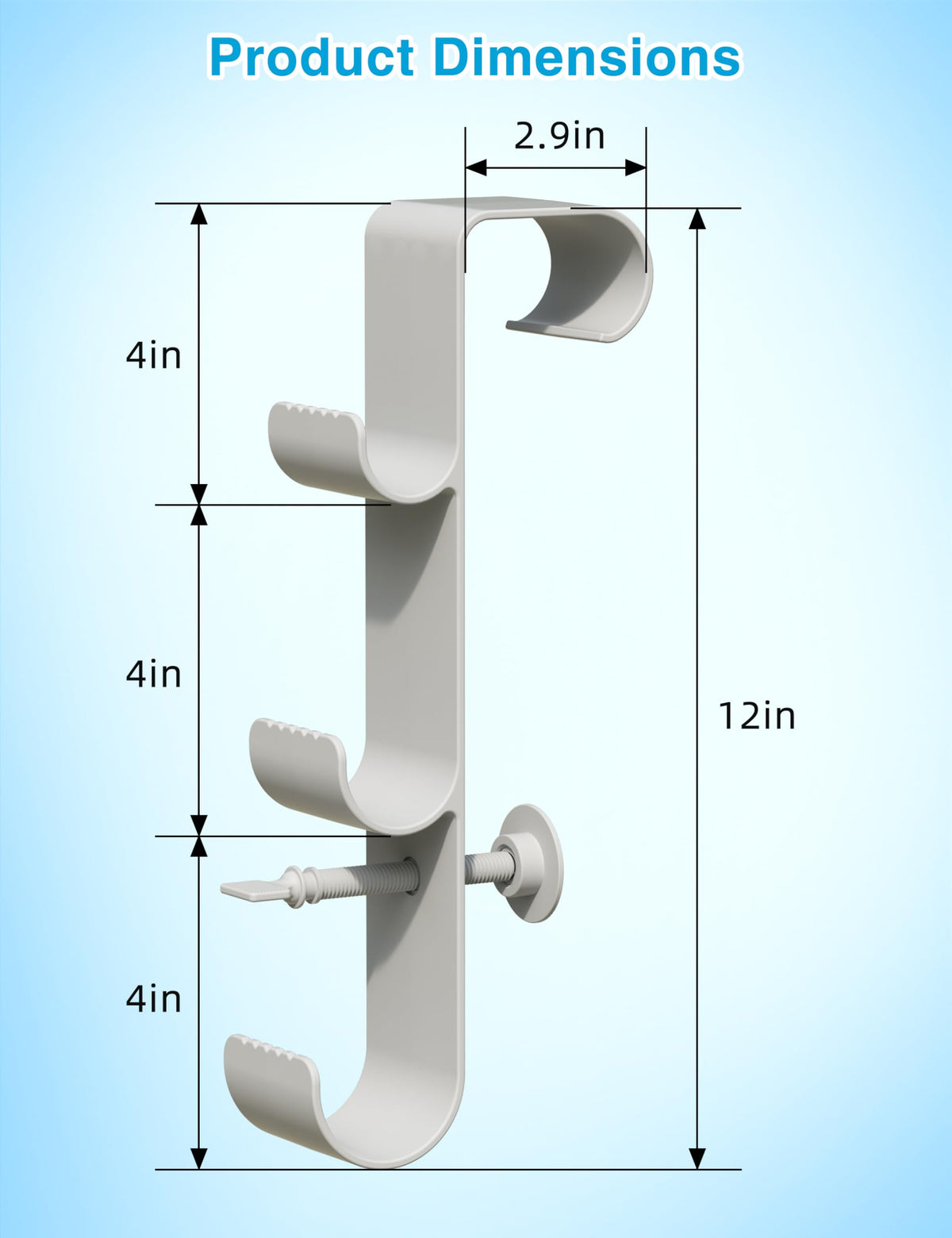 POOLHOUR wall-mount hook brackets ensure stability on uneven surfaces.