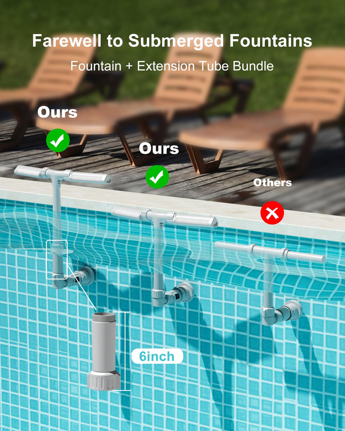 POOLHOUR quick adapters ensure tool-free installation on most pool setups.