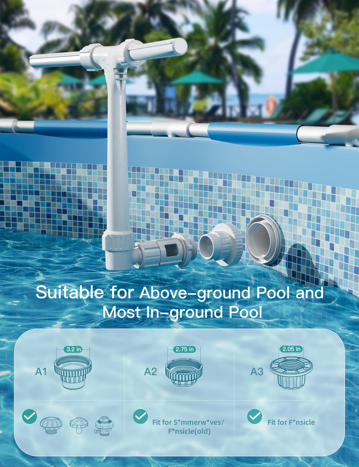 POOLHOUR relaxing water sounds create a spa-like poolside atmosphere.