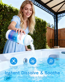 POOLHOUR spa water fresh scent illustrates odor-free soaking