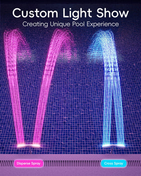 POOLHOUR square-opening control lets you fine-tune waterfall height precisely.
