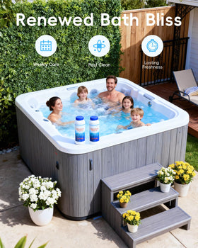 POOLHOUR two-pack display emphasizes value and convenience