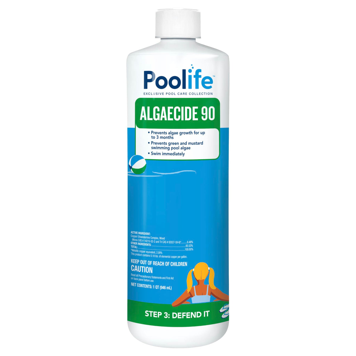 Poolife Algaecide 90 bottle for long-lasting algae protection