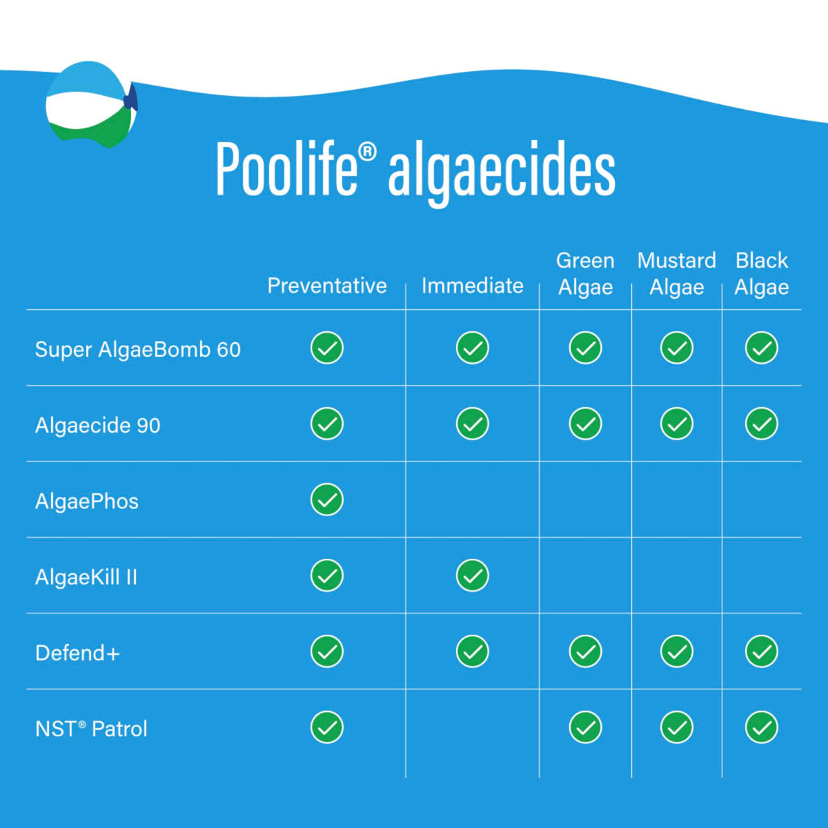 Poolife Algaecide 90 treats up to 20000 gallons per quart