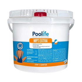 Poolife MPT Extra 21 lbs bag label for sanitizing and algae control