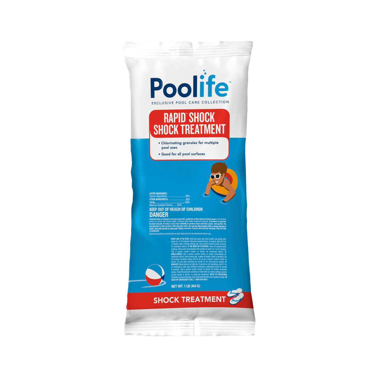 POOLIFE Rapid Shock CYA-free formula prevents chlorine lock in pools.